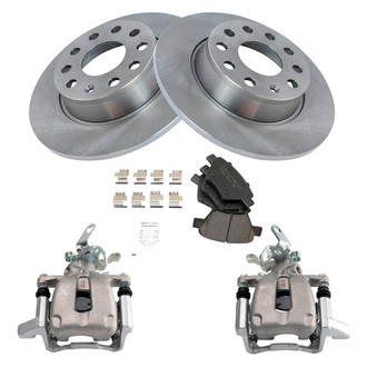 TRQ® - Performance Ceramic Rear Brake Kit with Calipers