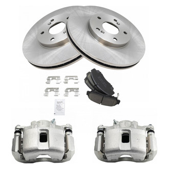 TRQ® - Front Disc Brake Kit with Ceramic Pads and Calipers