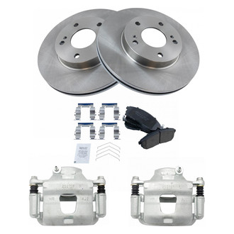TRQ® - Front Disc Brake Kit with Ceramic Pads and Calipers