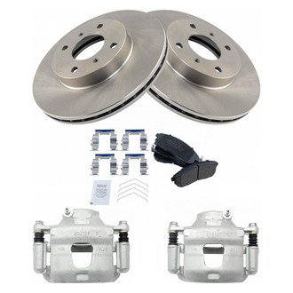 TRQ® - Front Disc Brake Kit with Ceramic Pads and Calipers