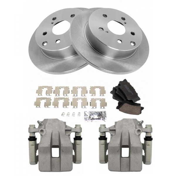 TRQ® - Rear Disc Brake Kit with Ceramic Pads and Calipers