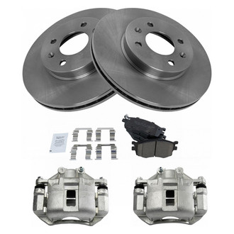 TRQ® - Front Disc Brake Kit with Ceramic Pads and Calipers
