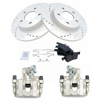 TRQ® - Performance Ceramic Rear Brake Kit with Calipers