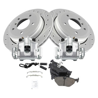 TRQ® - Performance Ceramic Rear Brake Kit with Calipers