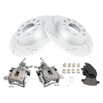 TRQ® - Performance Ceramic Rear Brake Kit with Calipers