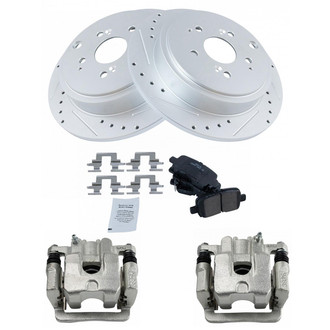 TRQ® - Performance Ceramic Rear Brake Kit with Calipers