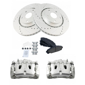 TRQ® - Front Disc Brake Kit with Ceramic Pads and Calipers
