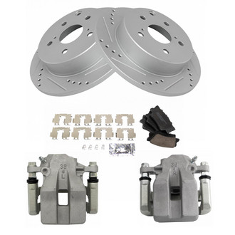 TRQ® - Performance Ceramic Rear Brake Kit with Calipers