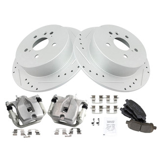 TRQ® - Performance Ceramic Rear Brake Kit with Calipers
