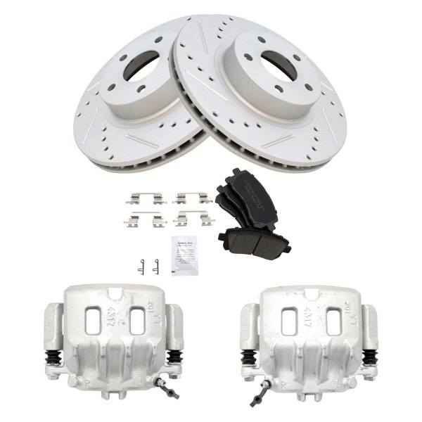 TRQ® - Performance Ceramic Front Brake Kit with Calipers