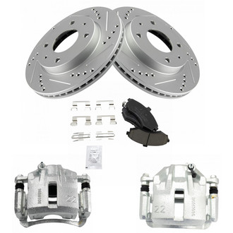 TRQ® - Performance Ceramic Front Brake Kit with Calipers