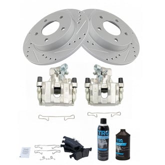 TRQ® - Performance Ceramic Rear Brake Kit with Calipers
