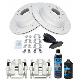 TRQ® - Performance Ceramic Rear Brake Kit with Calipers