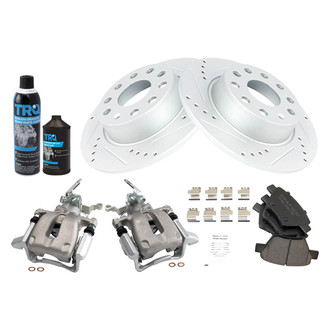 TRQ® - Performance Ceramic Rear Brake Kit with Calipers