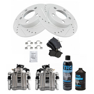 TRQ® - Performance Ceramic Rear Brake Kit with Calipers
