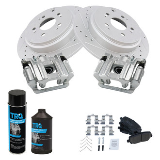 TRQ® - Performance Ceramic Rear Brake Kit with Calipers