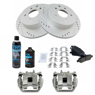 TRQ® - Performance Ceramic Rear Brake Kit with Calipers