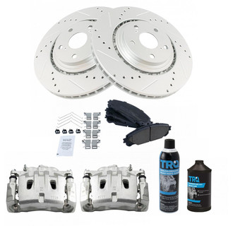 TRQ® - Front Disc Brake Kit with Ceramic Pads and Calipers