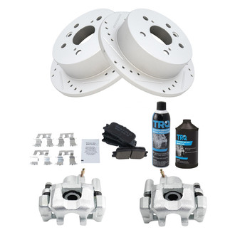 TRQ® - Performance Ceramic Rear Brake Kit with Calipers