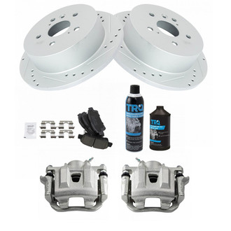 TRQ® - Rear Disc Brake Kit with Ceramic Pads and Calipers