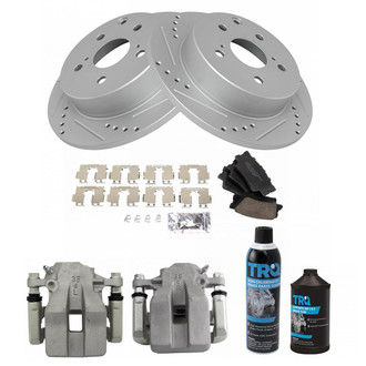 TRQ® - Performance Ceramic Rear Brake Kit with Calipers