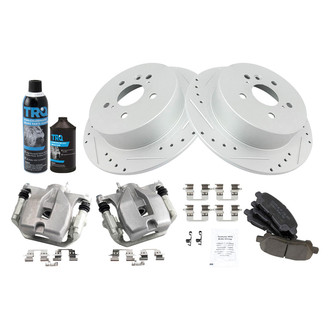 TRQ® - Performance Ceramic Rear Brake Kit with Calipers
