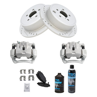 TRQ® - Performance Ceramic Rear Brake Kit with Calipers