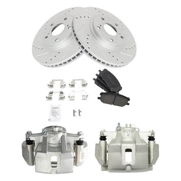 TRQ® - Performance Ceramic Front Brake Kit with Calipers