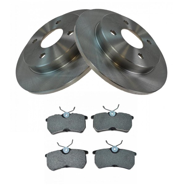 TRQ® - Rear Disc Brake Kit with Semi-Metallic Pads