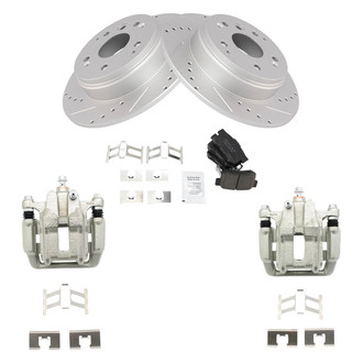 TRQ® - Performance Ceramic Rear Brake Kit with Calipers
