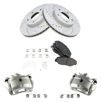 TRQ® - Performance Semi-Metallic Brake Kit with Calipers