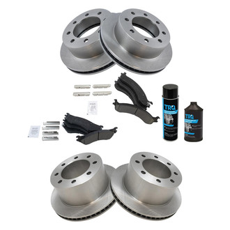 TRQ® - Front and Rear Disc Brake Kit with Ceramic Pads