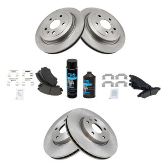 TRQ® - Front and Rear Disc Brake Kit with Ceramic Pads