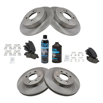 TRQ® - Front and Rear Disc Brake Kit with Ceramic Pads