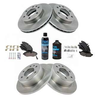 TRQ® - Front and Rear Disc Brake Kit with Ceramic Pads