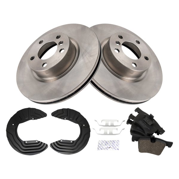 TRQ® - Front Disc Brake Kit with Ceramic Pads and Dust Shields