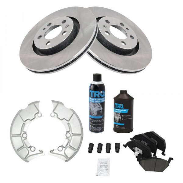 TRQ® - Disc Brake Kit with Ceramic Pads and Dust Shields