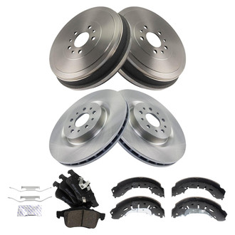 TRQ® - Disc Brake Kit with Ceramic Pads and Shoes