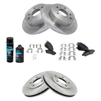 TRQ® - Front and Rear Disc Brake Kit with Ceramic Pads