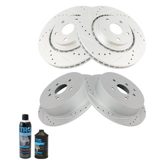TRQ® - Performance Cross Drilled and Slotted Disc Brake Rotors
