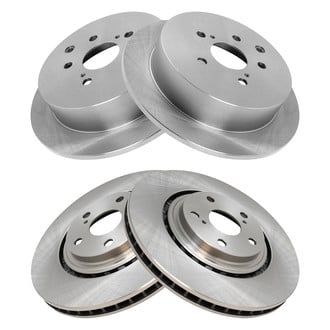 TRQ® - Plain Vented Front and Rear Disc Brake Rotors