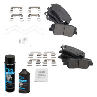 TRQ® - Ceramic Front and Rear Disc Brake Pads