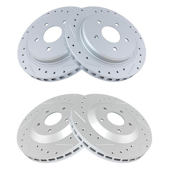TRQ® - Performance Cross Drilled and Slotted Disc Brake Rotors