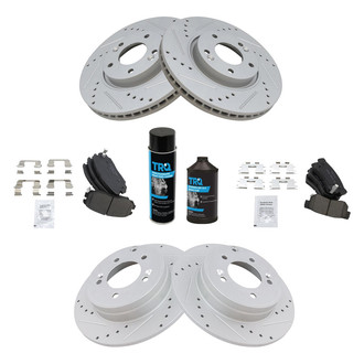 TRQ® - Performance Ceramic Front and Rear Brake Kit