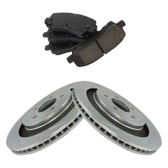 TRQ® - Performance Ceramic Rear Brake Kit