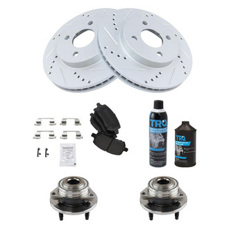 TRQ® - Performance Ceramic Brake Kit with Hub Assemblies