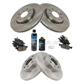 TRQ® - Front and Rear Disc Brake Kit with Ceramic Pads