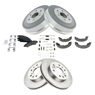 TRQ® - Disc and Drum Brake Kit with Ceramic Pads