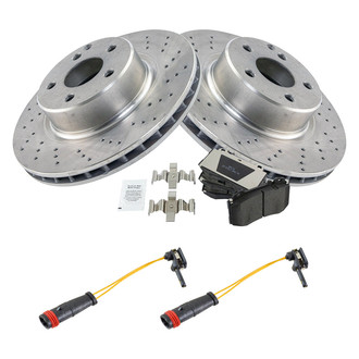 TRQ® - Disc Brake Kit with Semi-Metallic Pads