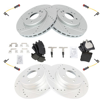 TRQ® - Performance Ceramic Front and Rear Brake Kit